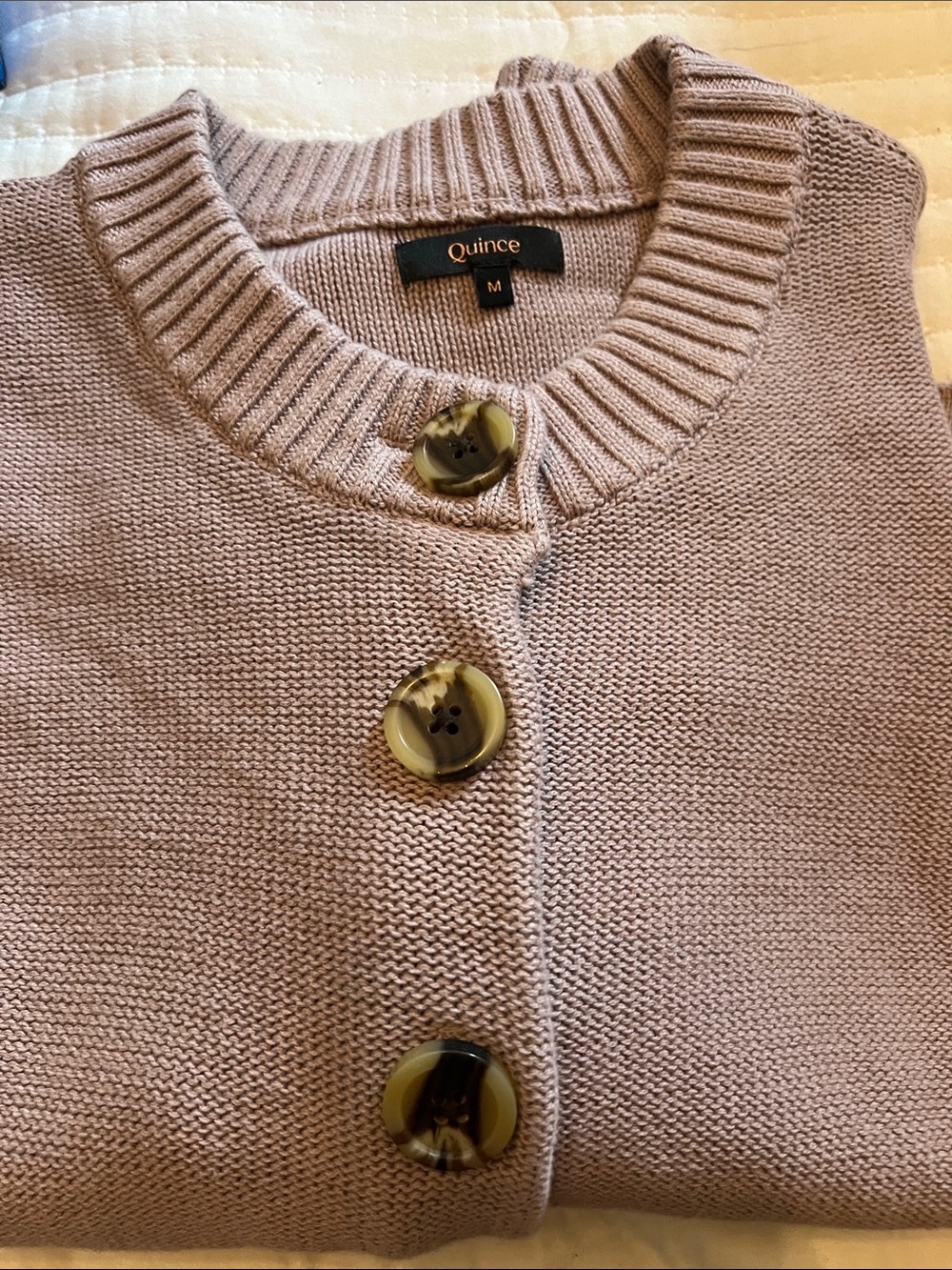 Quince Women's Button Cardigan - Mauve